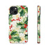 Christmas Holly on a Golden Background - Impact Resistant Phone Case iPhone 14 Plus Glossy